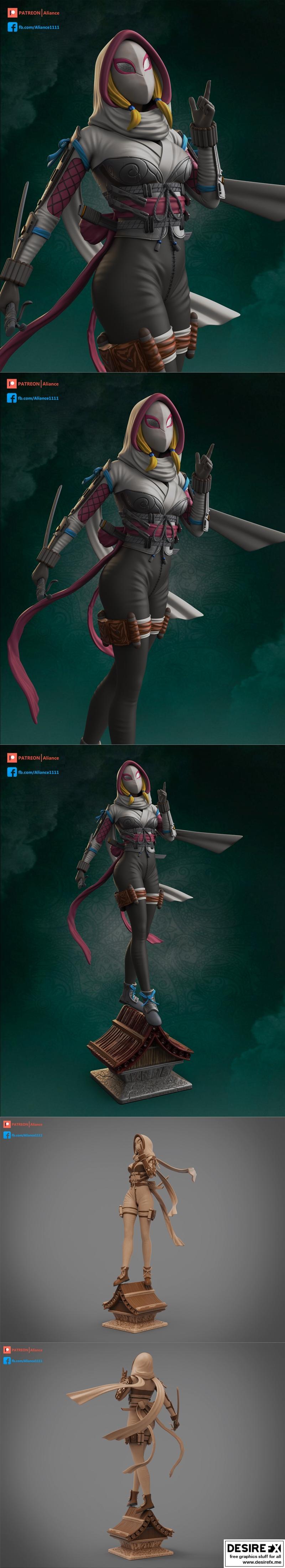 蜘蛛侠忍者概念模型 - 3D打印设计|Gwen (Spiderman Ninja Concept) – Aliance – 3D Print Model STL
