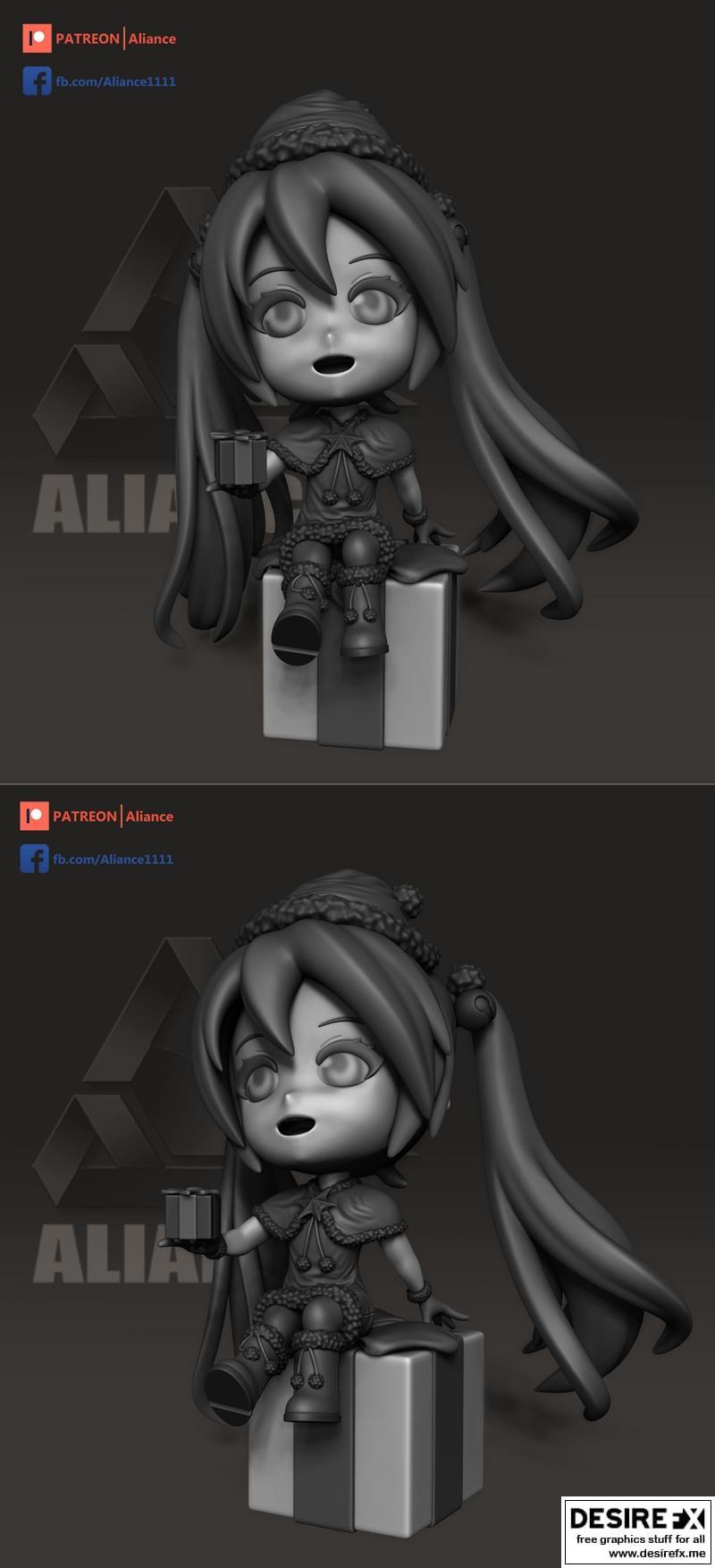 米库圣诞联盟——3D打印模型|Miku Christmas Aliance – 3D Print Model STL
