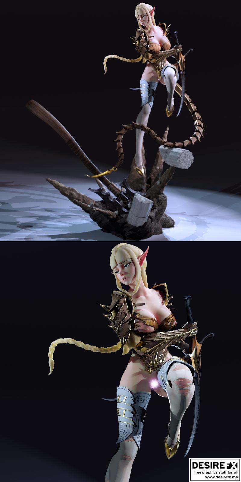 精灵刺客 - 3D打印模型|Elven Assassin – 3D Print Model STL