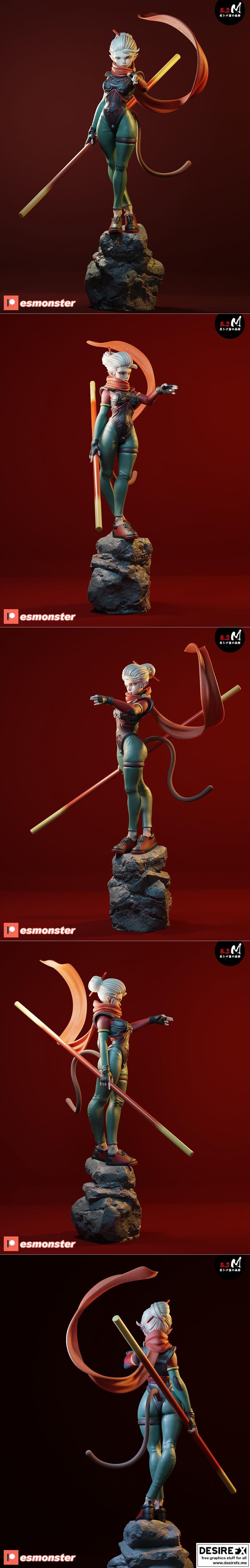 美猴王3D打印模型|Monkey King – 3D Print Model STL