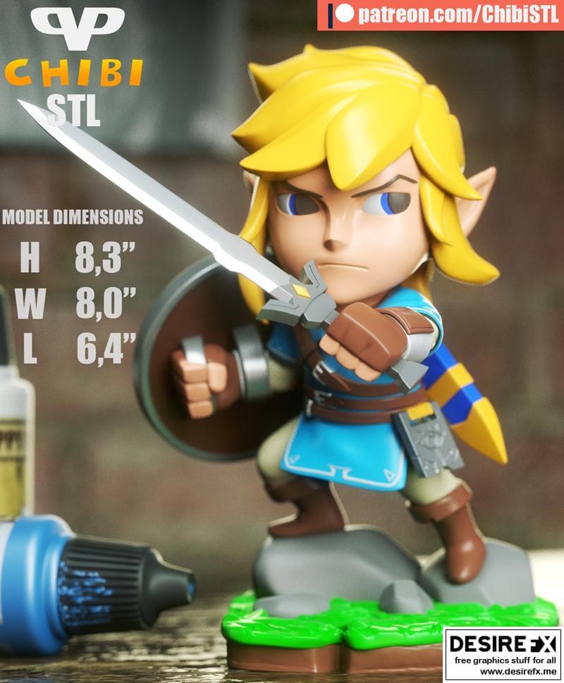 Link 3D打印模型|Link BOTW Chibi – 3D Print Model STL