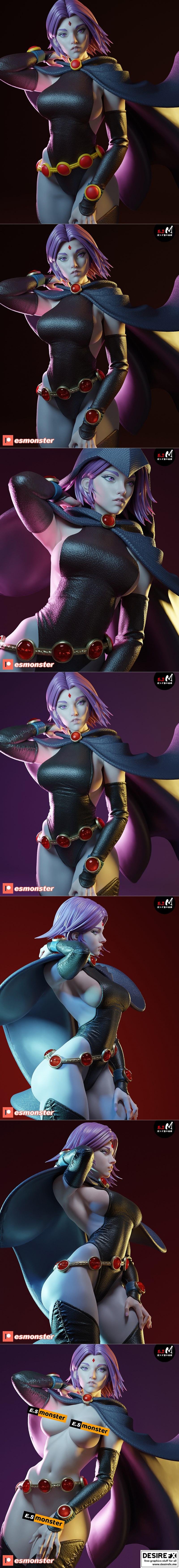 Raven - E.S怪物 - 3D打印模型|Raven – E.S Monster – 3D Print Model STL