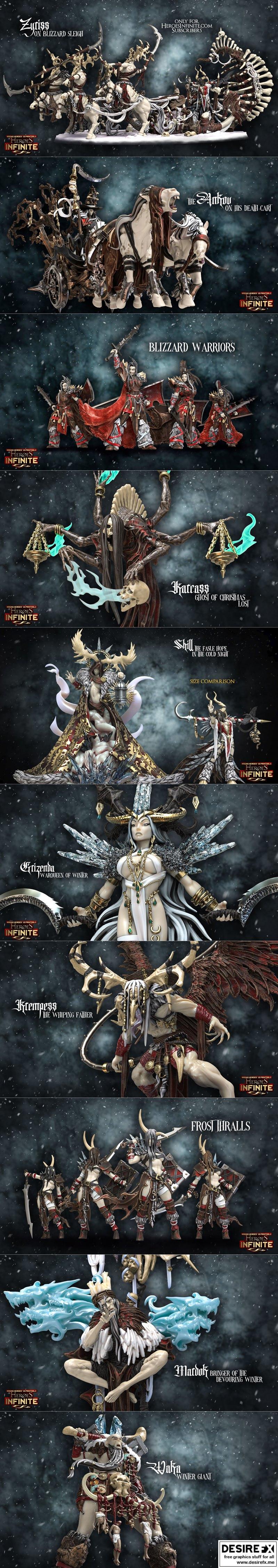 英雄无限——窃取圣诞的乌鸦角色3D打印模型|Heroes Infinite – The Crows Who Stole Christmas December 2022 – 3D Print Model STL