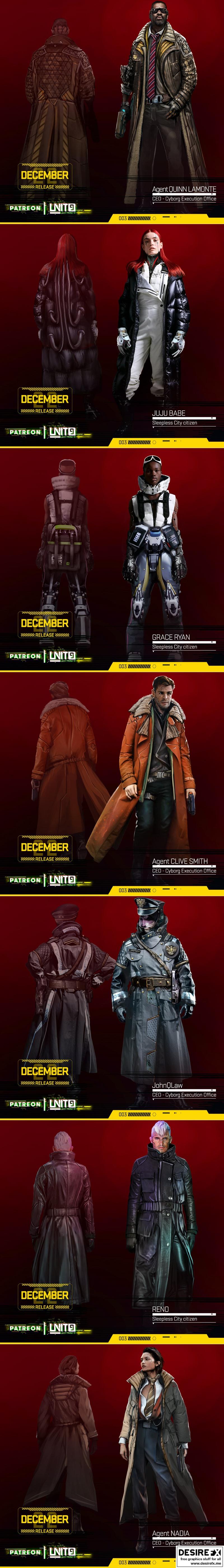 3D打印模型：赛博朋克2077角色模型——银翼骑士|Unit 9 December 2022 – 3D Print Model STL