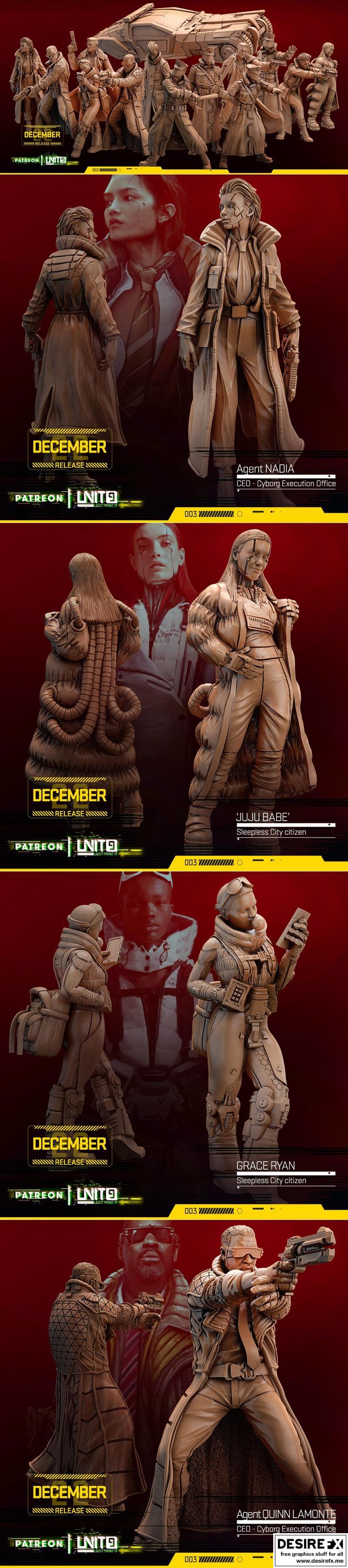 3D打印模型：赛博朋克2077角色模型——银翼骑士|Unit 9 December 2022 – 3D Print Model STL