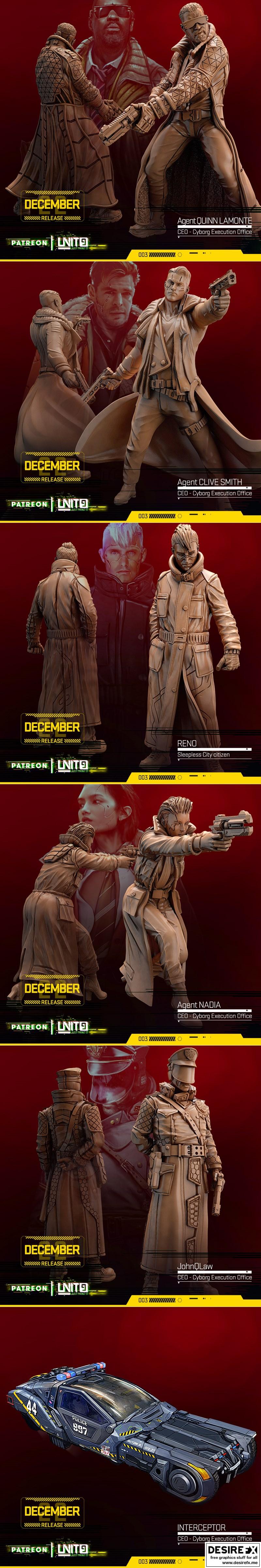 3D打印模型：赛博朋克2077角色模型——银翼骑士|Unit 9 December 2022 – 3D Print Model STL