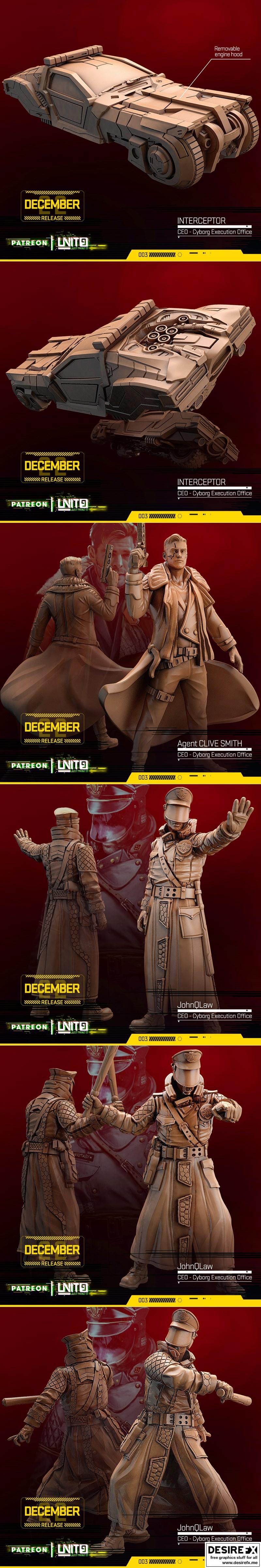 3D打印模型：赛博朋克2077角色模型——银翼骑士|Unit 9 December 2022 – 3D Print Model STL