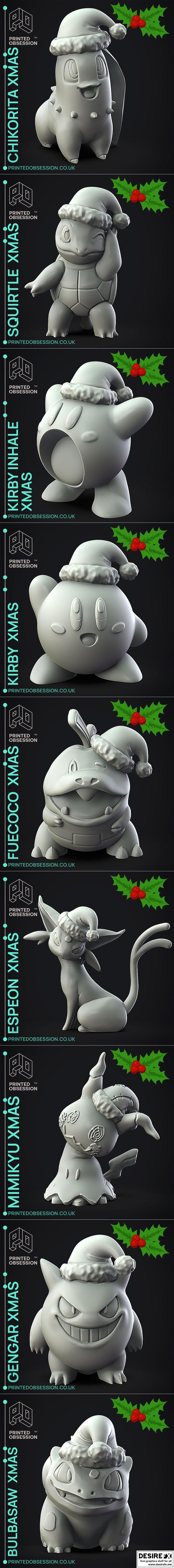 3D打印模型：圣诞主题系列 - 打印迷恋收藏|Printed Obsession – Xmas Collection – 3D Print Model STL