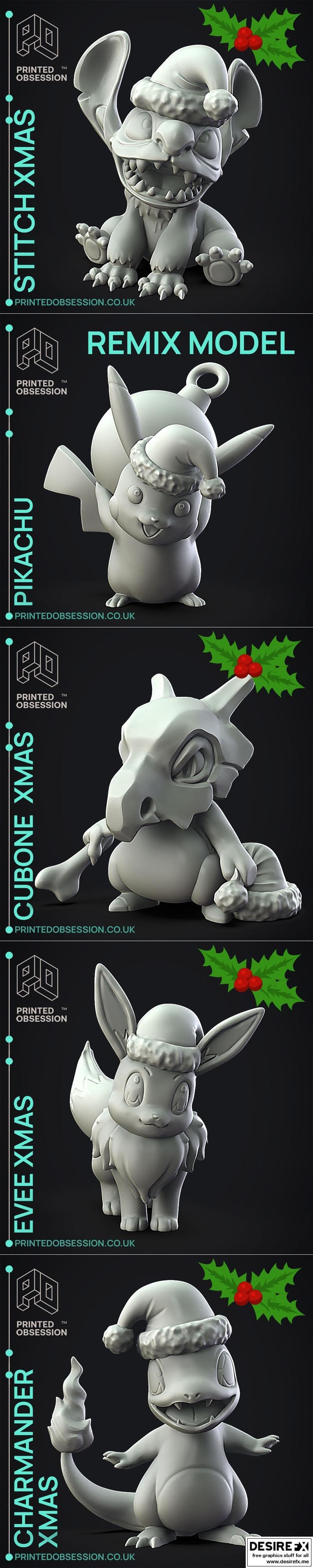 3D打印模型：圣诞主题系列 - 打印迷恋收藏|Printed Obsession – Xmas Collection – 3D Print Model STL