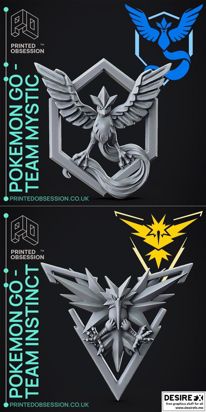 神秘之队与直觉之队——3D打印模型|Printed Obsession – Team Mystic and Team Instinct – 3D Print Model STL