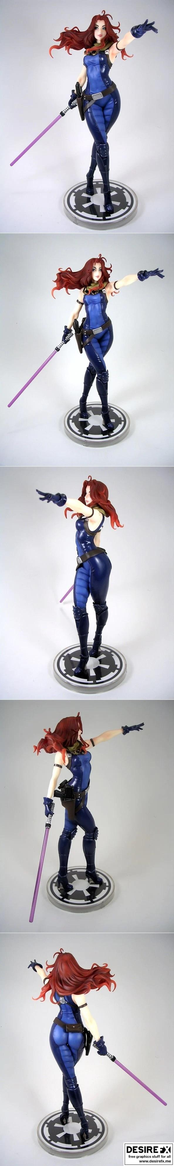 玛拉·朱德·Skywalker 3D打印模型|Mara Jade Skywalker – 3D Print Model STL