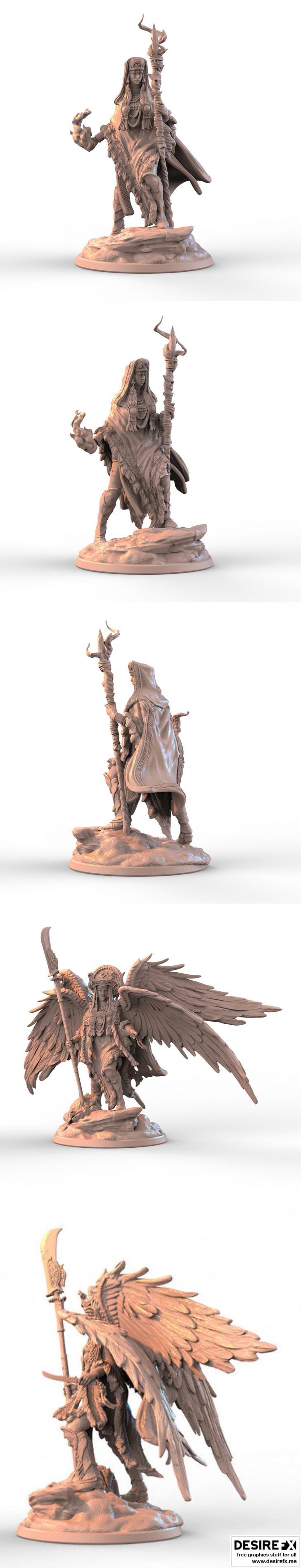 阿列克谢·孔涅夫 - 阿尔孔诺斯与法师 - 3D打印模型|Alexei Konev – Alkonost and Mage – 3D Print Model STL