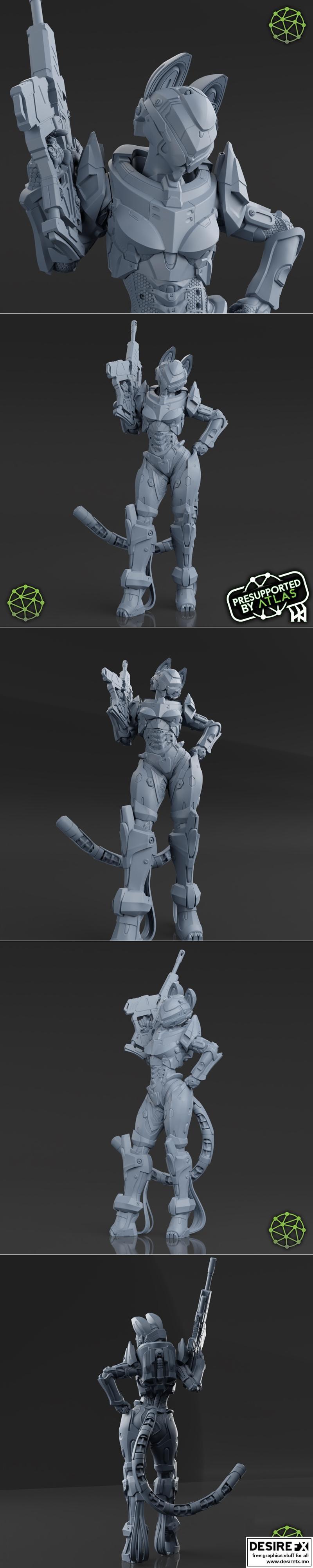 KitCat – 3D打印模型：动漫角色可动人偶设计|KitCat – 3D Print Model STL