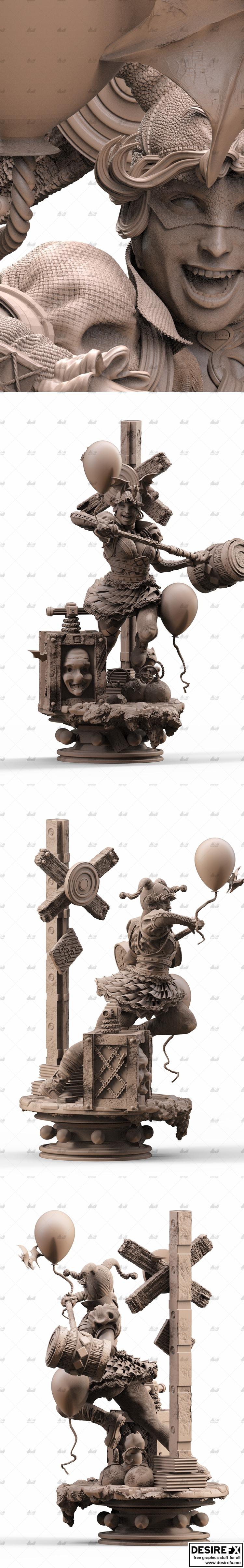 哈莉奎因2 3D打印模型|Harley Quinn 2 – 3D Print Model STL