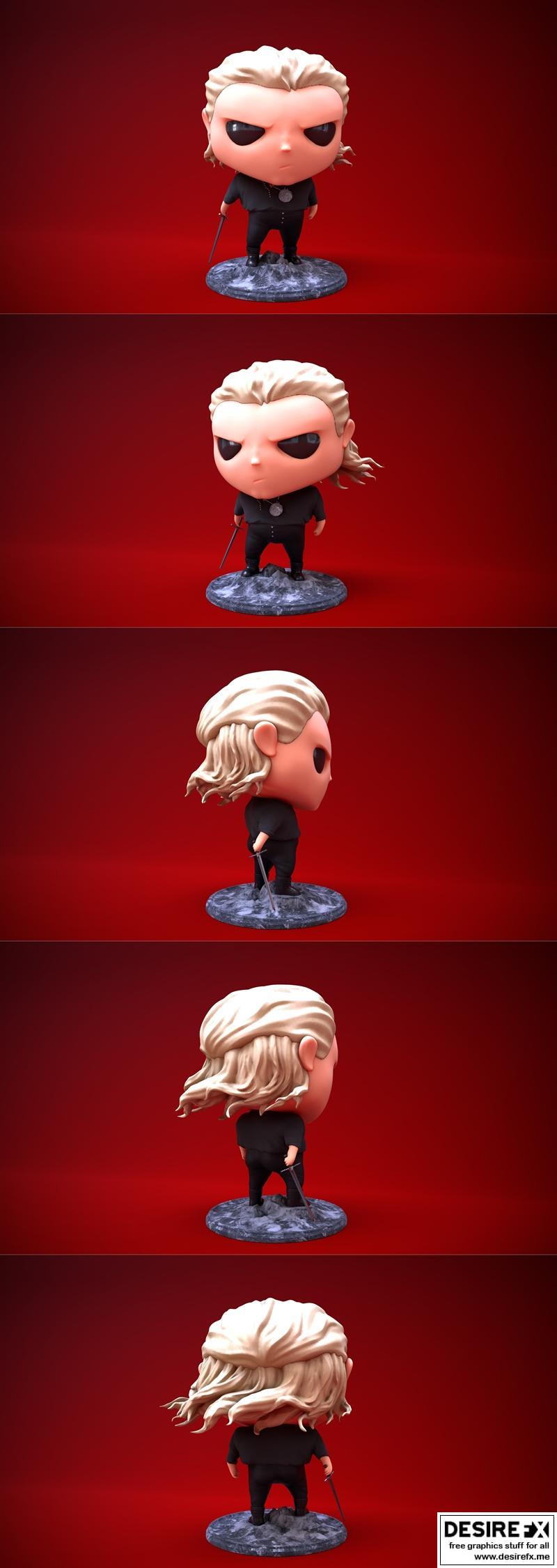 《巫师：杰洛特3D打印模型》|Witcher Geralt of rivia – 3D Print Model STL