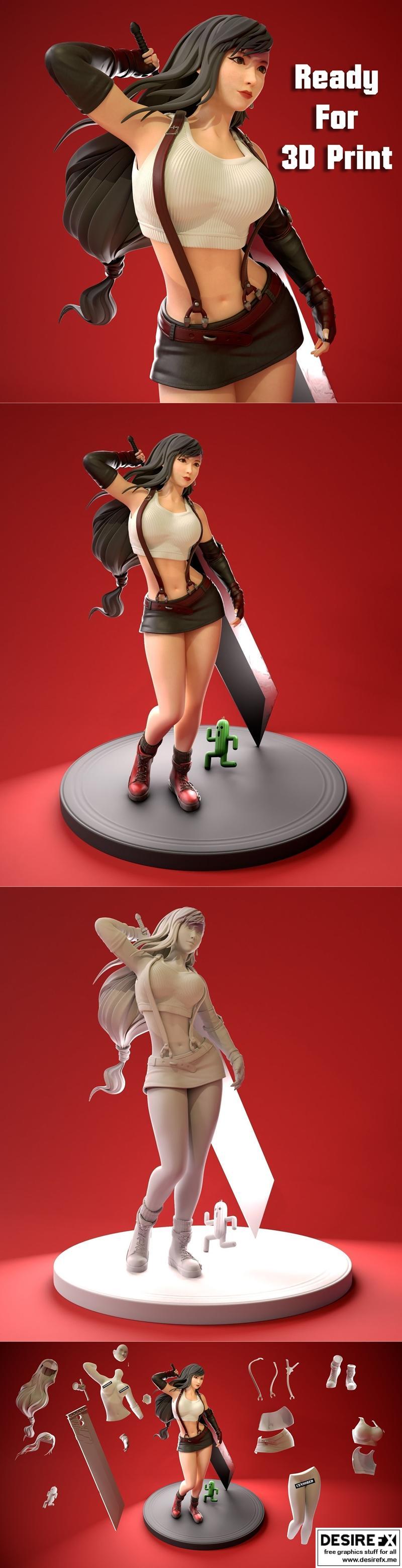 蒂法·洛克哈特 3D打印模型 STL|Tifa Lockhart – 3D Print Model STL