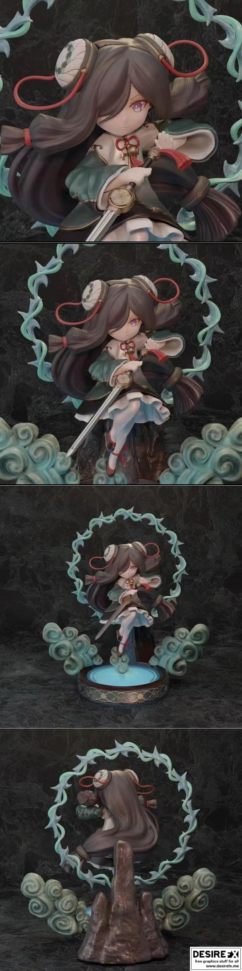 原神 - 神女 - 3D打印模型|Genshin Impact – Goddess – 3D Print Model STL