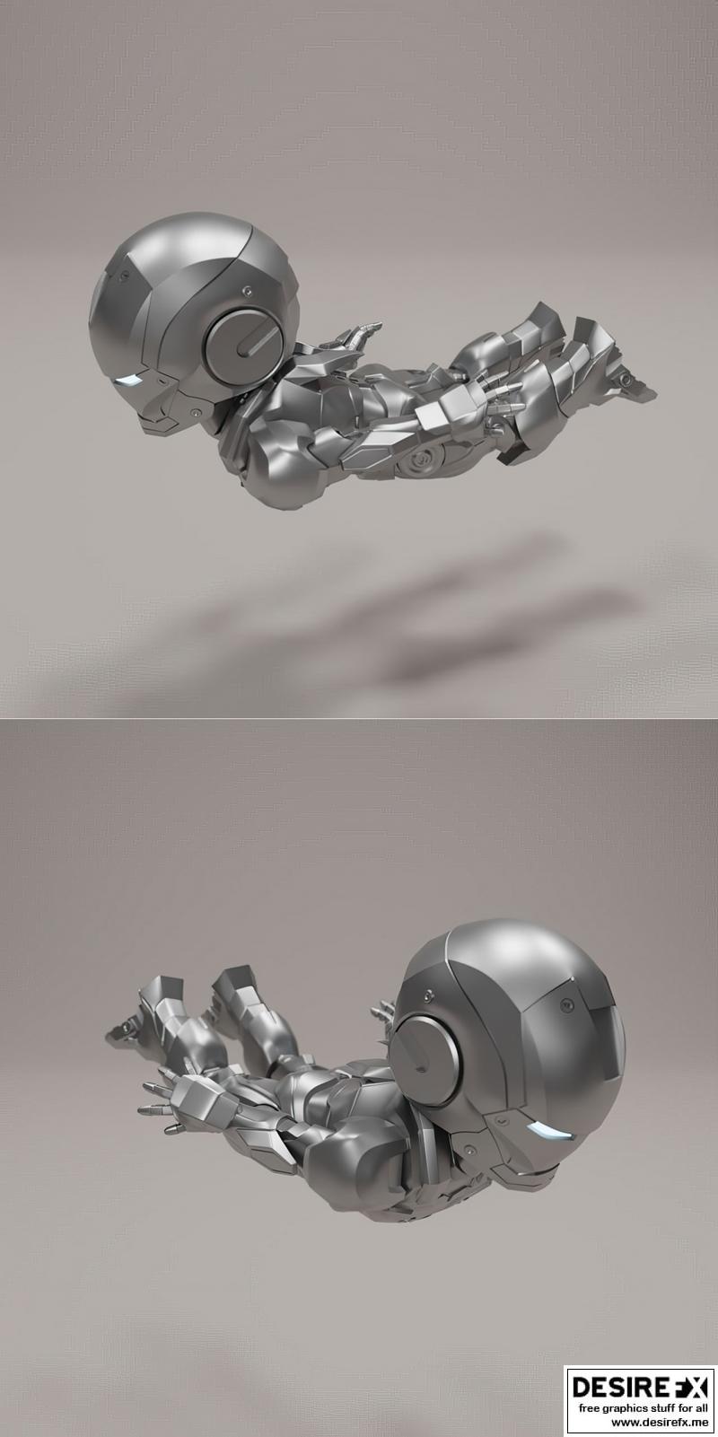 迷你钢铁侠 - 3D打印模型|Mini Iron Man – 3D Print Model STL