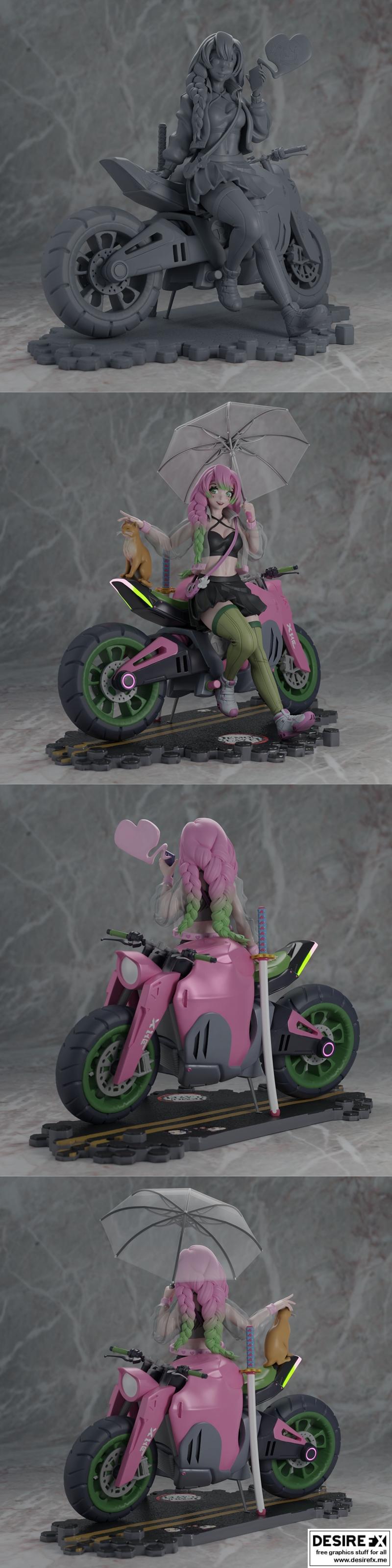 赛博朋克美咲 3D打印模型|Cyberpunk Mitsuri – 3D Print Model STL