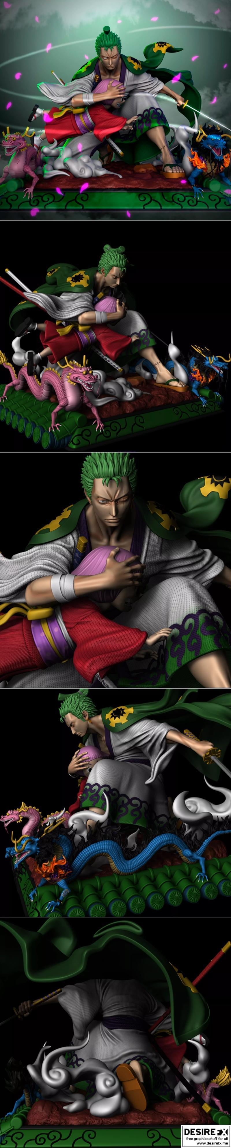 佐罗与托科 3D打印模型 STL|Zoro And Toko – 3D Print Model STL