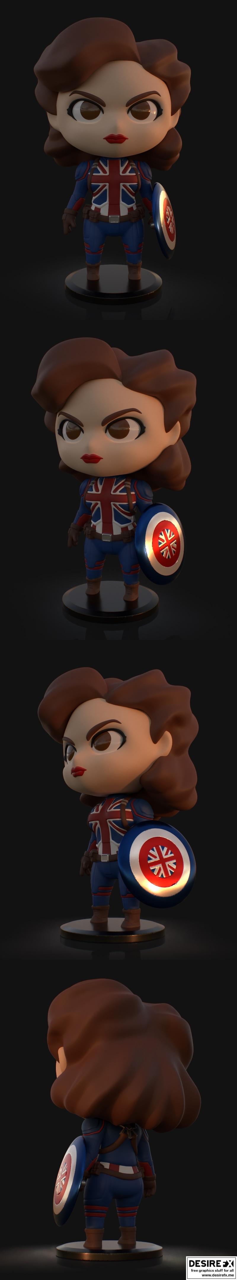 Plakit 3D打印模型：战锤40K - 卡尔·卡特角色雕塑|Plakit What If – Captain Carter – 3D Print Model STL