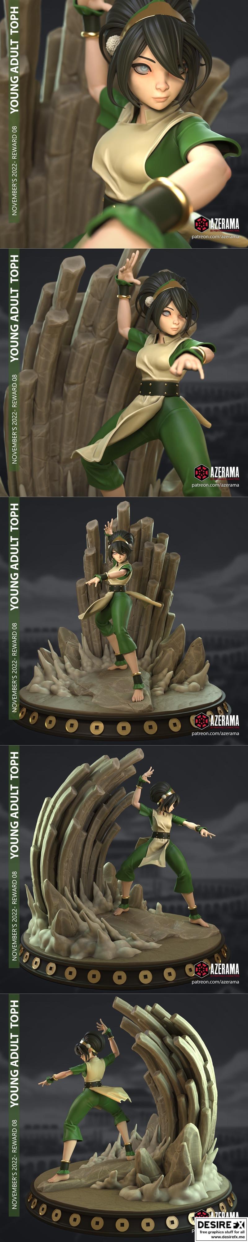 《宝可梦拓普 3D打印模型》|Young Adult Toph – 3D Print Model STL