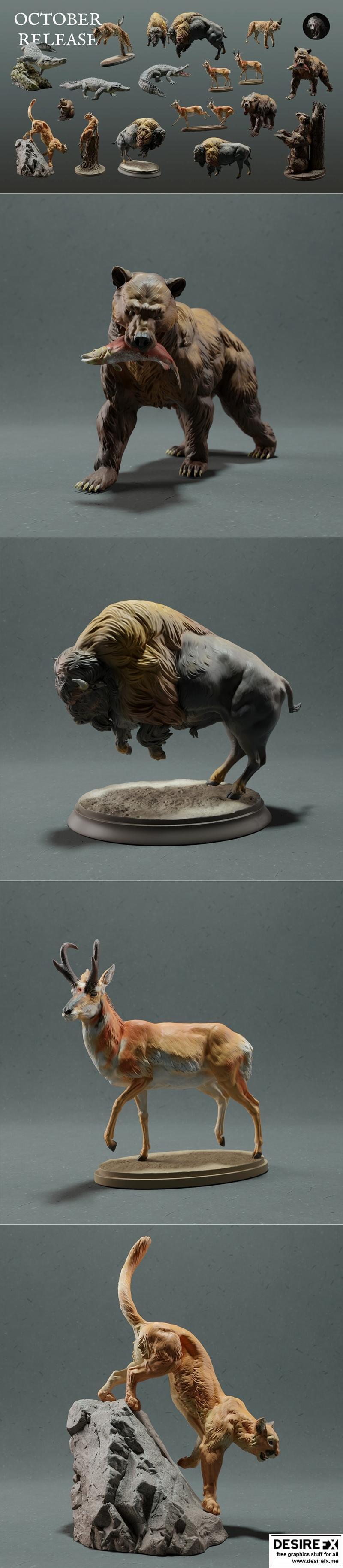 动物巢穴迷你模型 10月2022版 3D打印 STL|Animal Den Miniature October 2022 – 3D Print Model STL