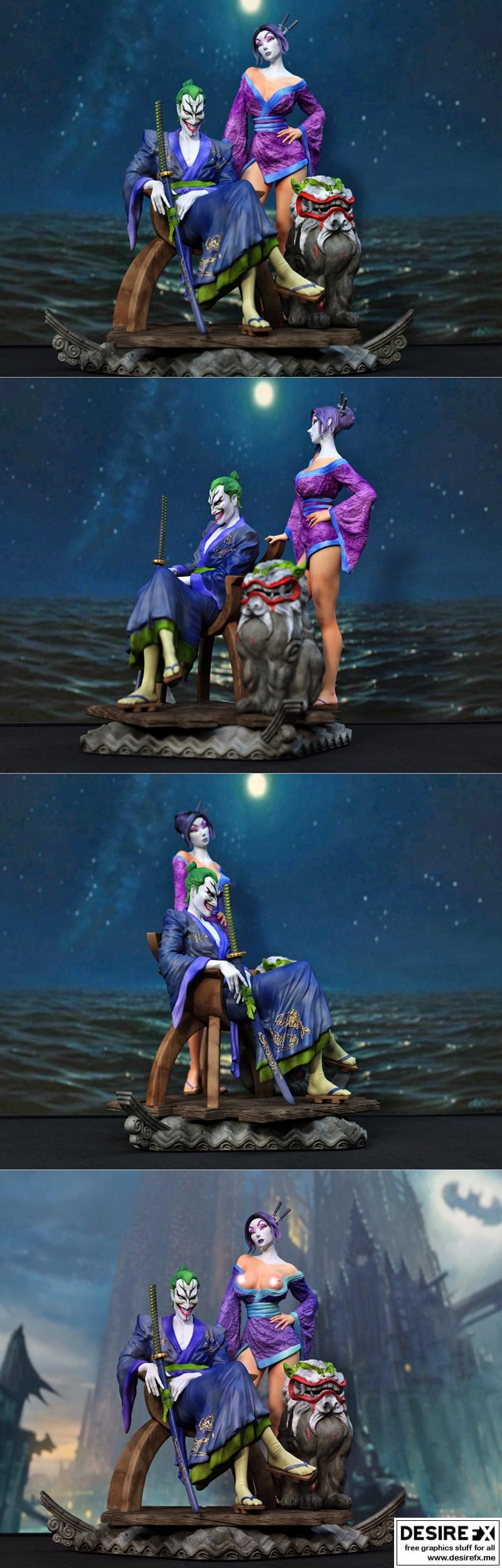 小丑与笑点——3D打印模型|Joker and Punchline – 3D Print Model STL