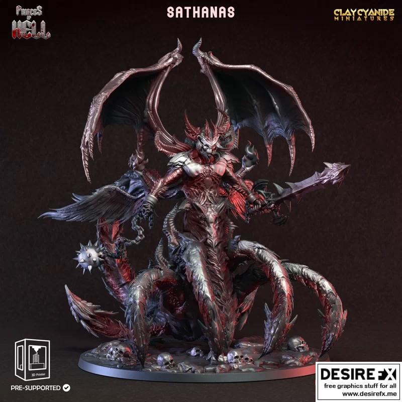 萨坦纳斯——地狱王子——3D打印模型|Sathanas – Princes of Hell – 3D Print Model STL