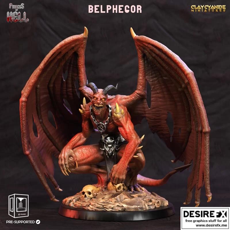Belphegor的地狱王子——3D打印模型|Belphegor – Princes of Hell – 3D Print Model STL