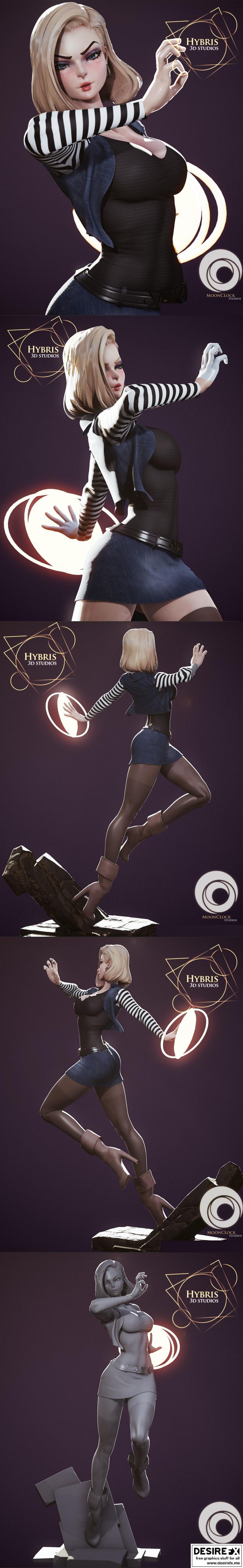 龙珠 - 炮 - C18 3D打印模型|Dragon Ball – Cannon C18 – 3D Print Model STL