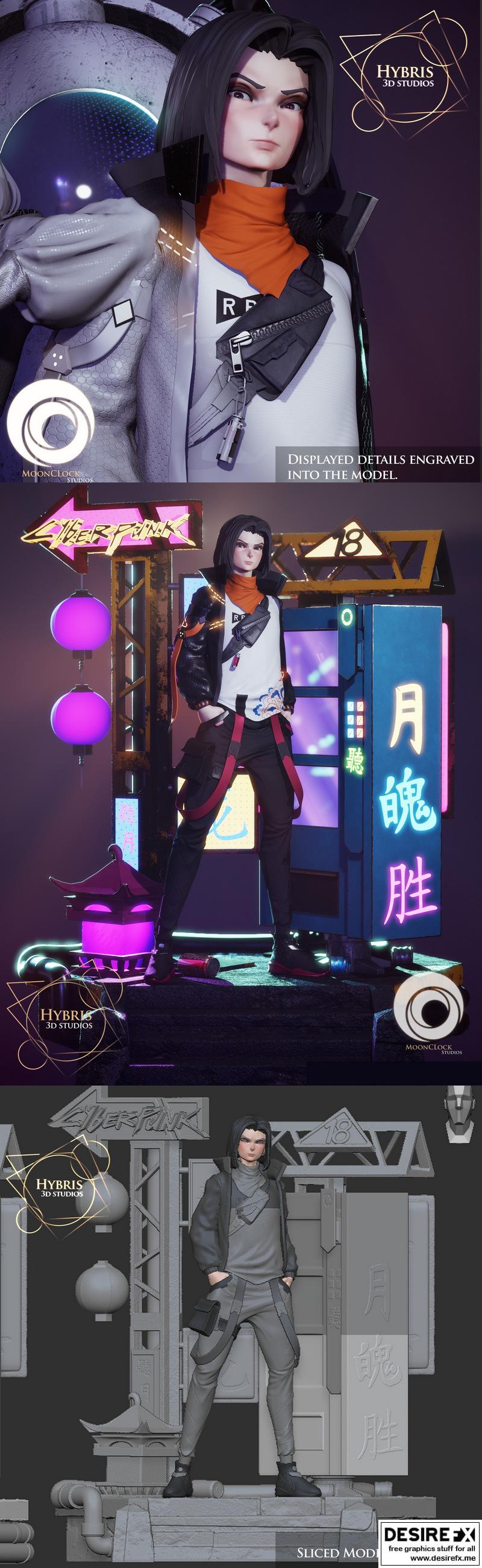 赛博朋克龙珠C17 3D打印模型|Cyberpunk Dragon Ball C17 – 3D Print Model STL