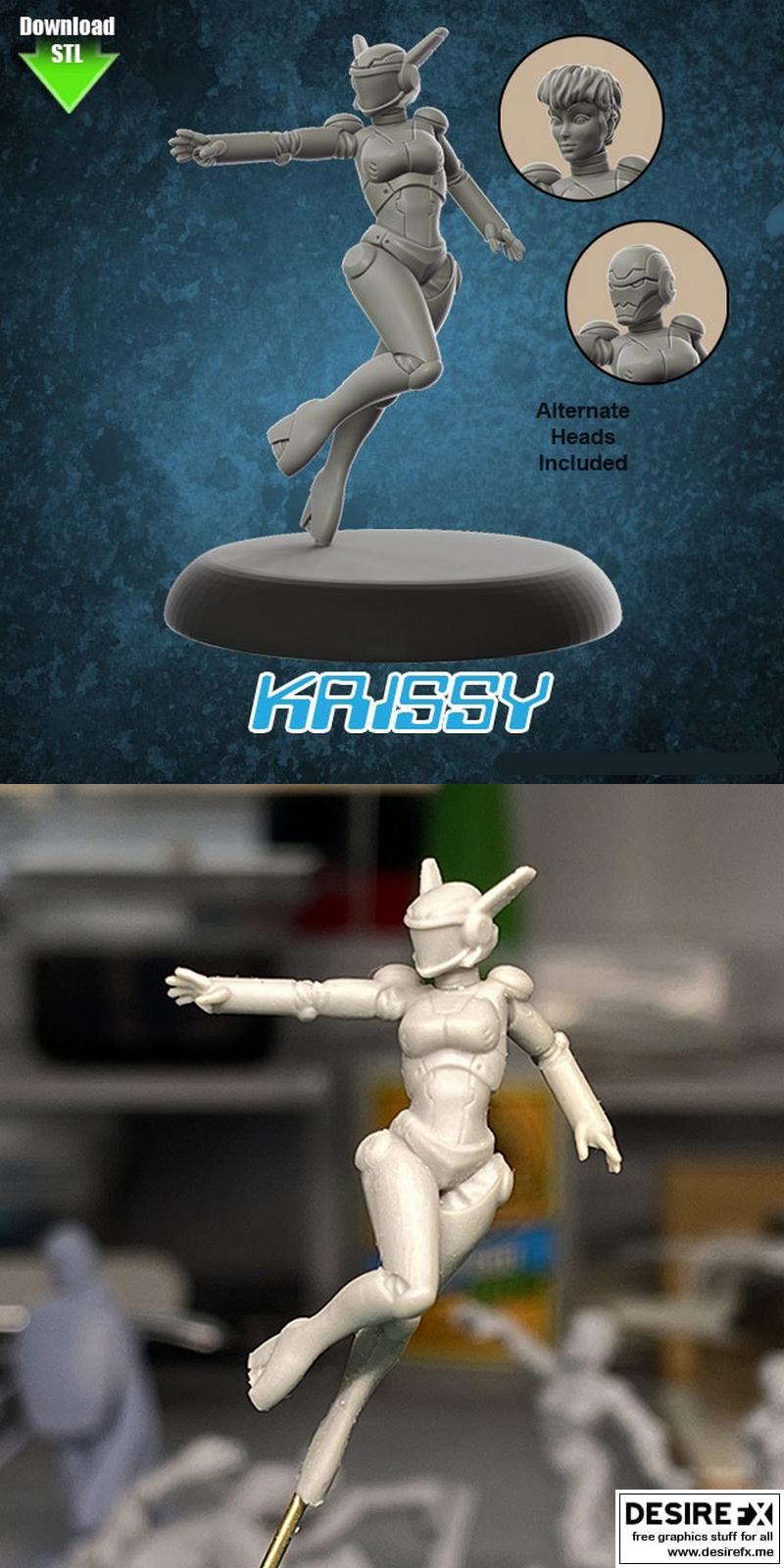 Krissy - 3D打印模型 - 动漫角色雕塑|Krissy – 3D Print Model STL