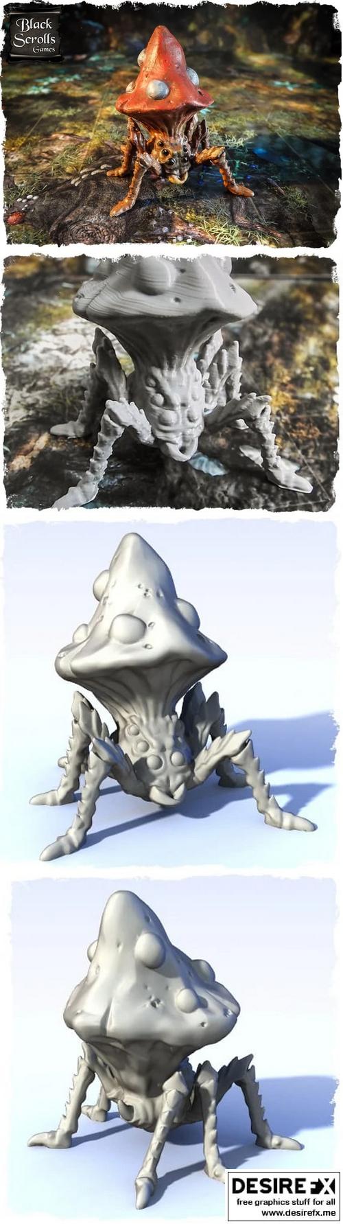 黑石游戏 - 霉菌者 - 3D打印模型|Black Scrolls Games – Shroomder – 3D Print Model STL