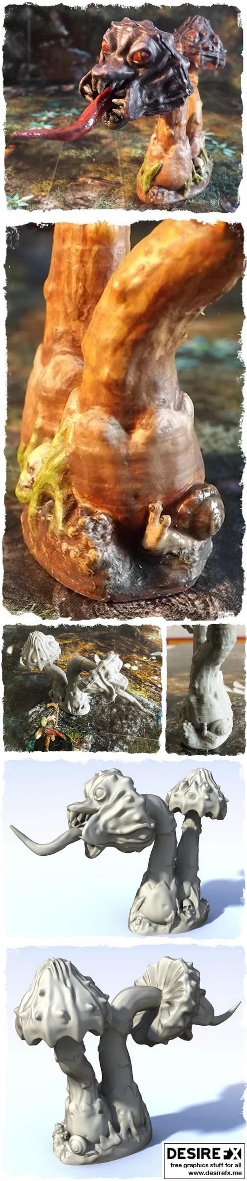 黑石游戏-双头-3D打印模型|Black Scrolls Games – Double Headed – 3D Print Model STL