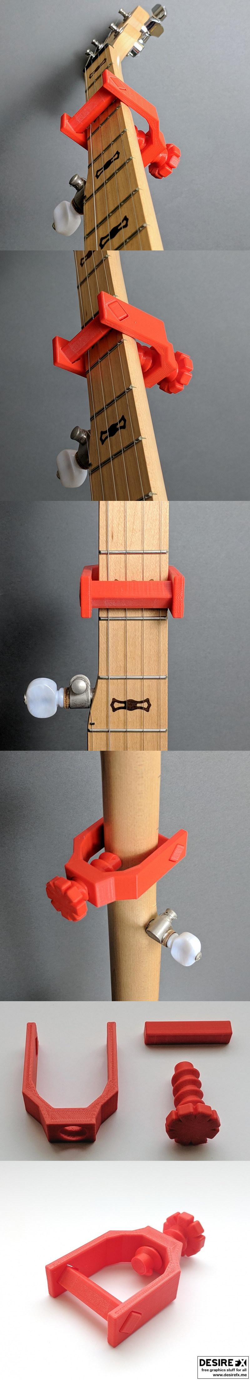 Banjo Mando Uke 3D打印模型|Banjo Mando Uke Capo – 3D Print Model STL