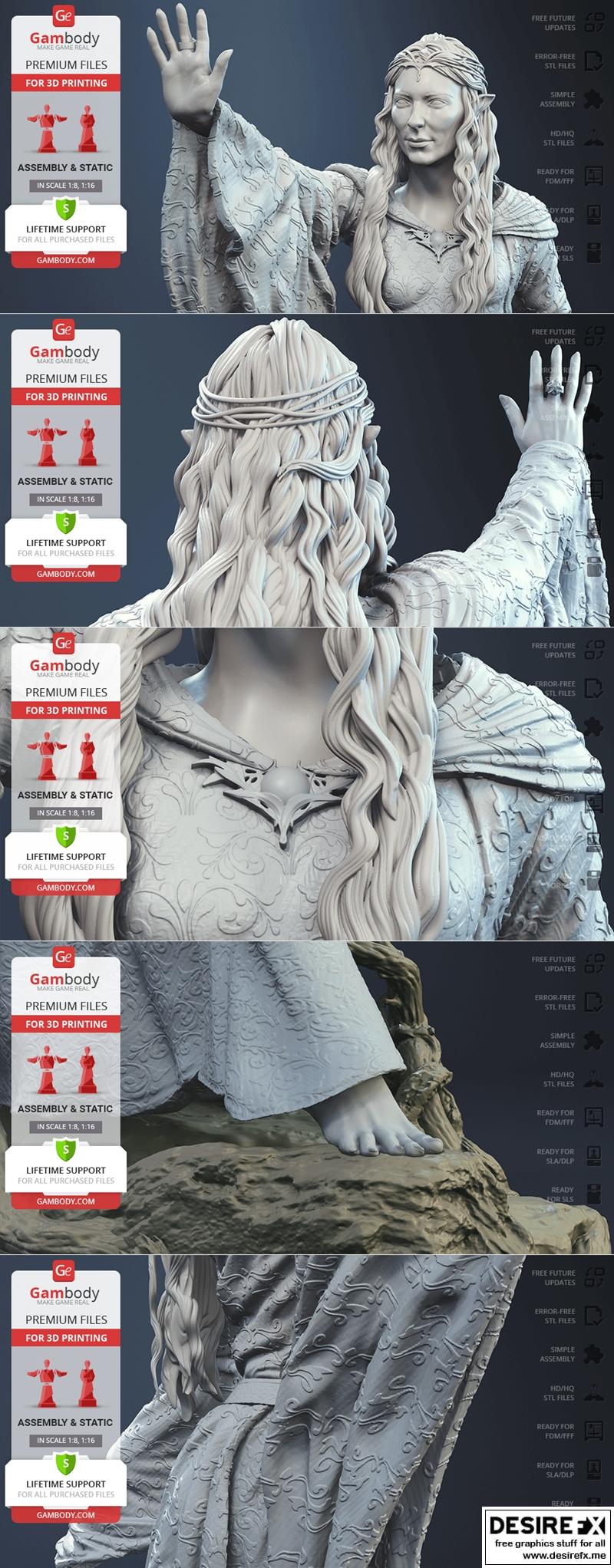 银河精灵——3D打印模型|Galadriel – 3D Print Model STL