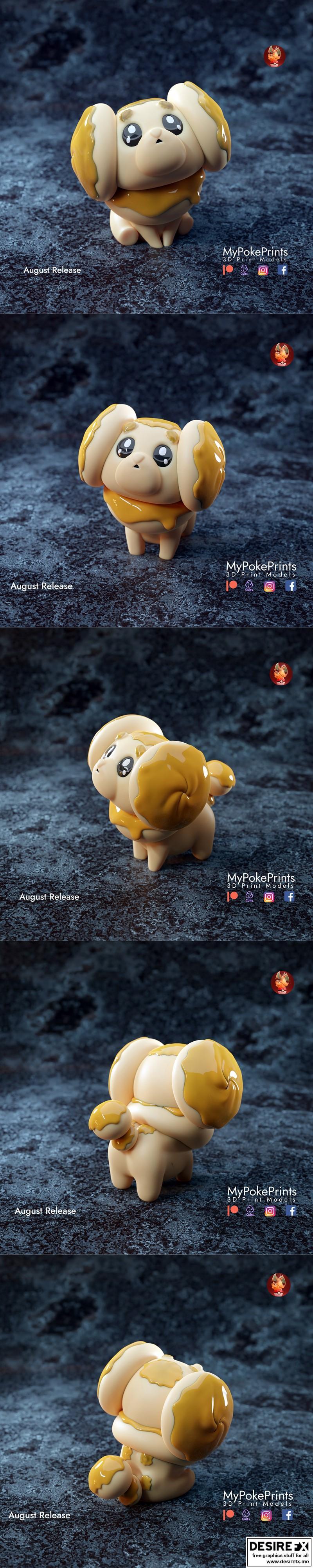 MyPokePrints - Fidough 1-2 - 3D打印模型|MyPokePrints – Fidough 1-2 – 3D Print Model STL