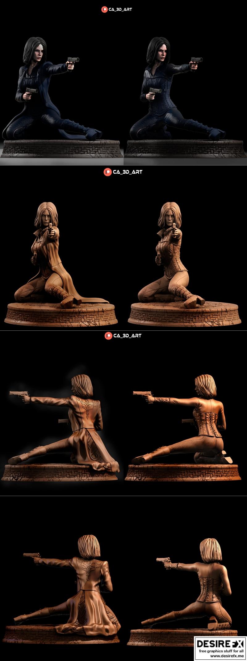 赛琳娜（异世界）3D打印模型|Selene (Underworld) – 3D Print Model STL