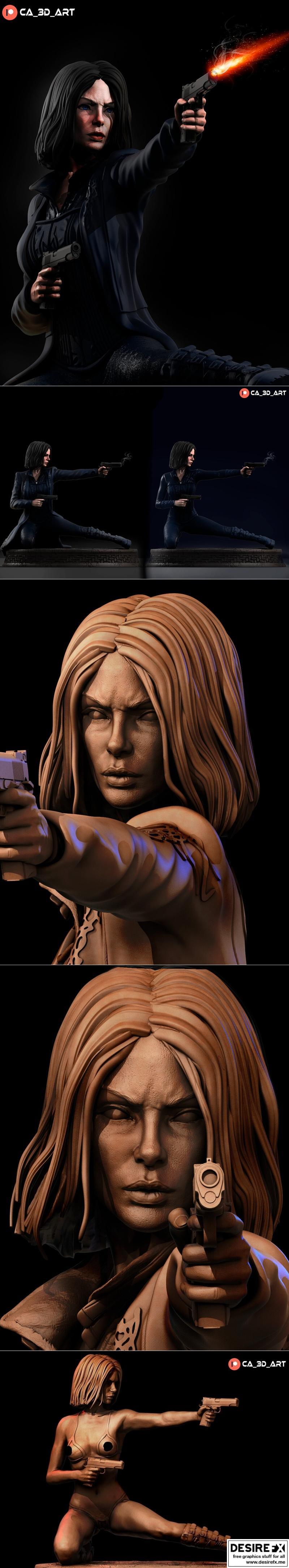 赛琳娜（异世界）3D打印模型|Selene (Underworld) – 3D Print Model STL