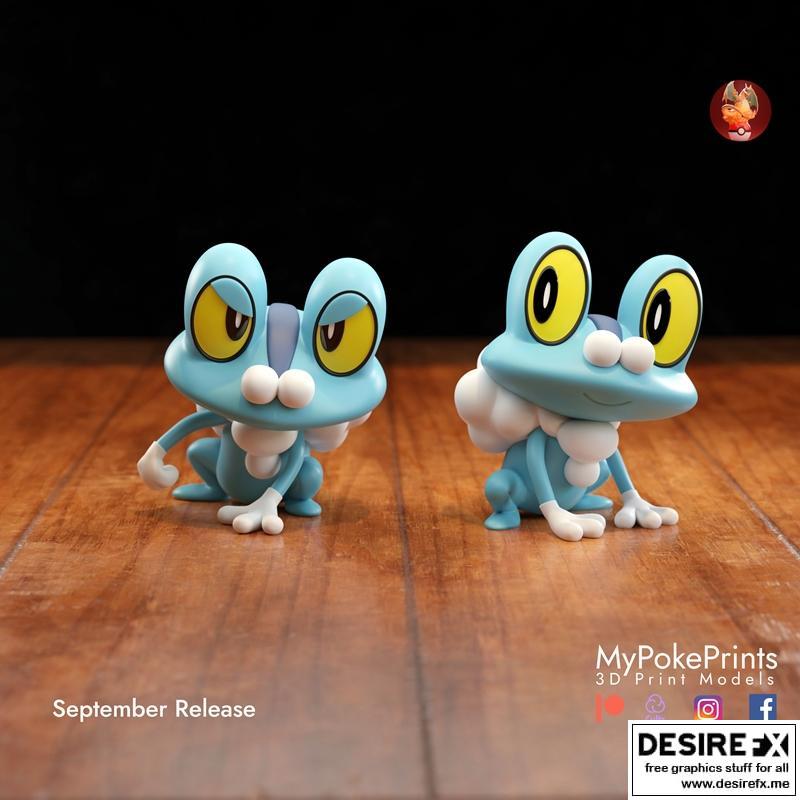 MyPokePrints - 神奇宝贝 Froakie 3D打印模型|MyPokePrints – Froakie – 3D Print Model STL