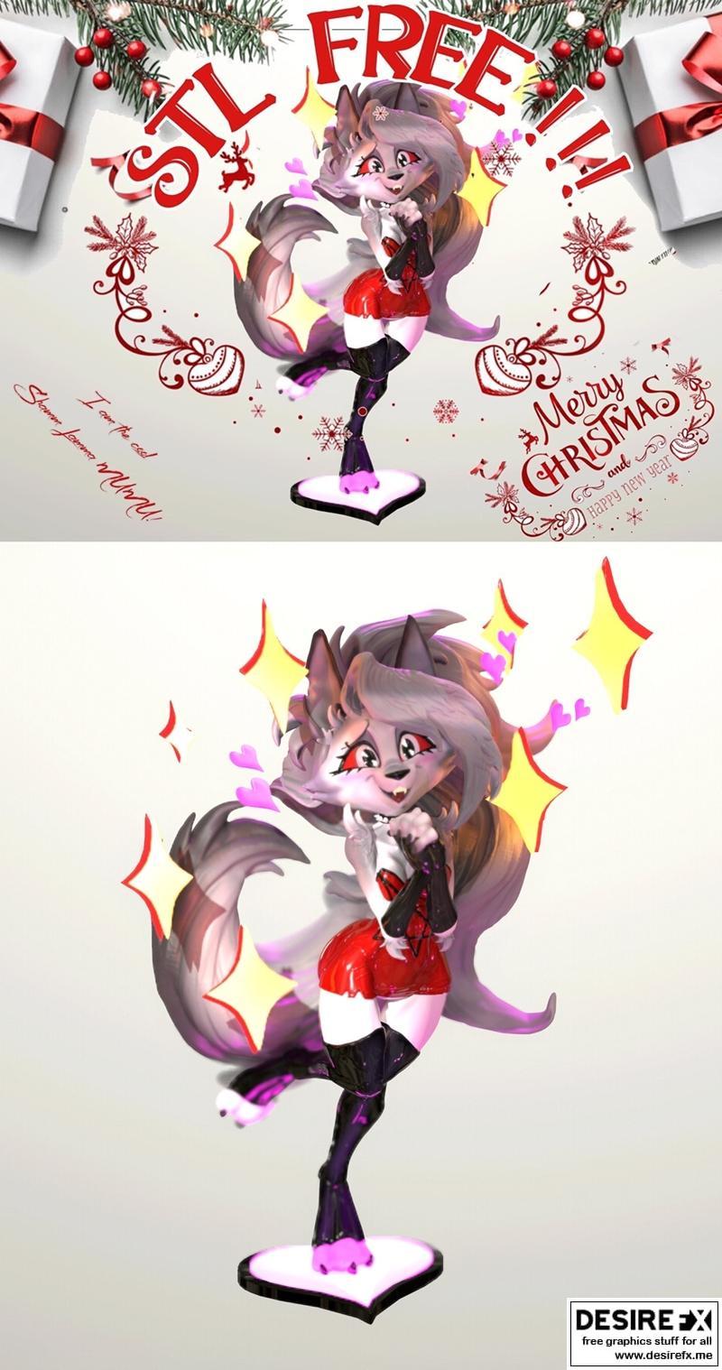 3D打印模型：洛娜圣诞主题造型|Mery Christmas Loona – 3D Print Model STL