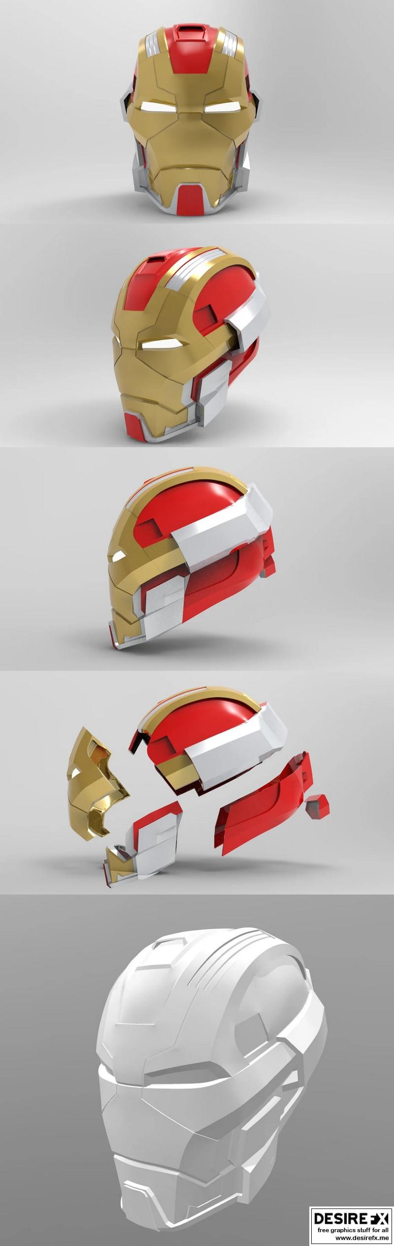 铁甲战将MK17心碎头盔 3D打印模型|Iron Man MK 17 Heartbreaker Helmet – 3D Print Model STL