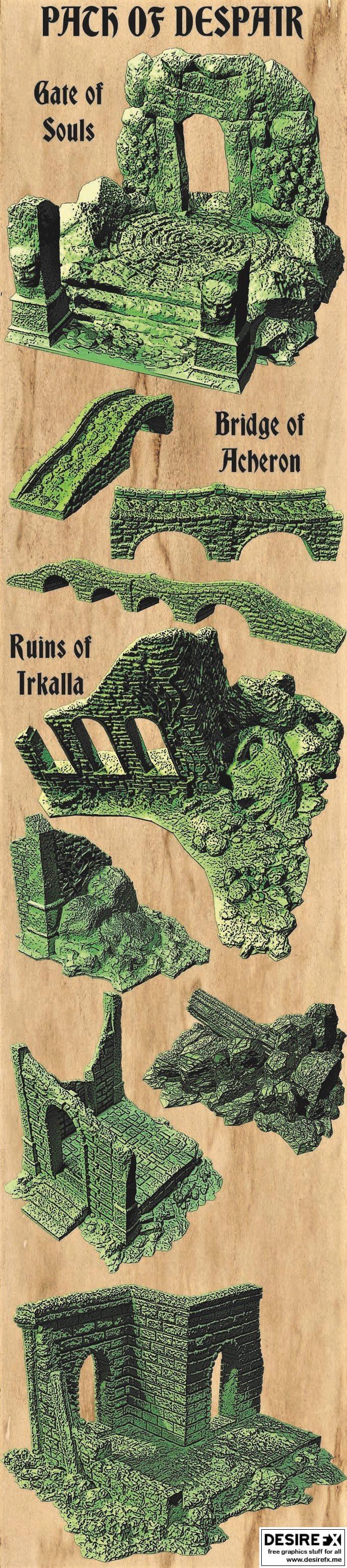 Archangel Design - 被遗忘之地 - 3D打印模型|Archangel Design – Forsaken Lands – 3D Print Model STL