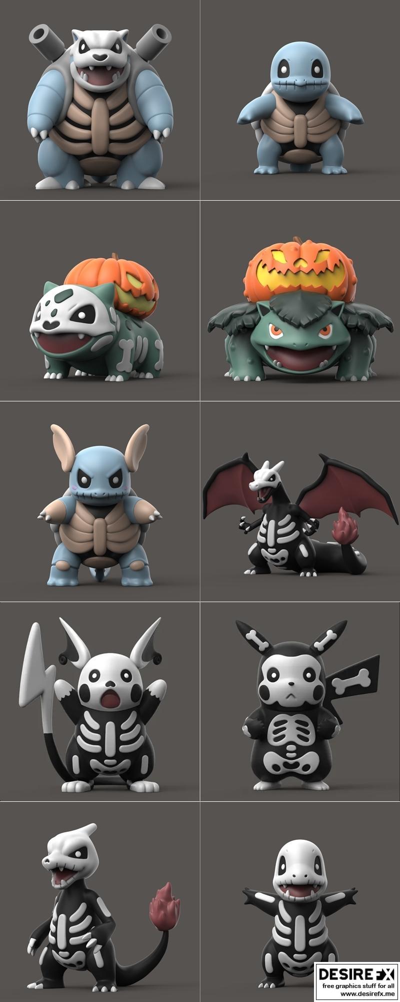 Scrazyone - 万圣节奇龙收藏 - 3D打印模型|Scrazyone – Halloween Charizard Collection – 3D Print Model STL