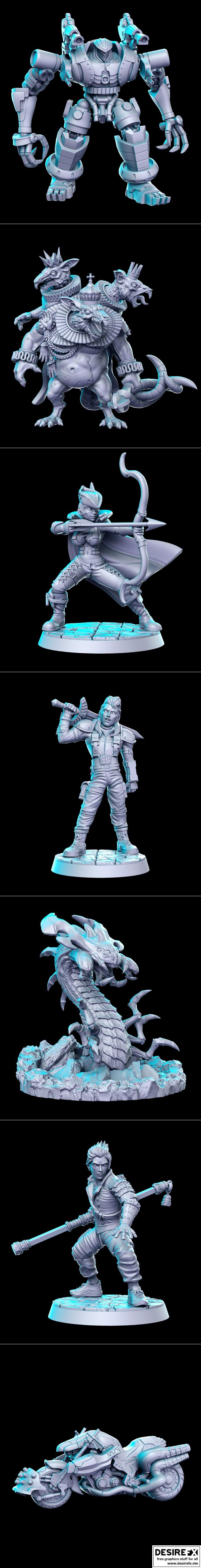 RNE Studio 3D打印模型：经典JRPG十一部作品、传奇系列一册、盗贼与刺客三部曲|RNE Studio – Classic JRPG vol.11 and Legends vol.1 and Thieves and Assassins vol.3 November 2022 – 3D Print Model STL