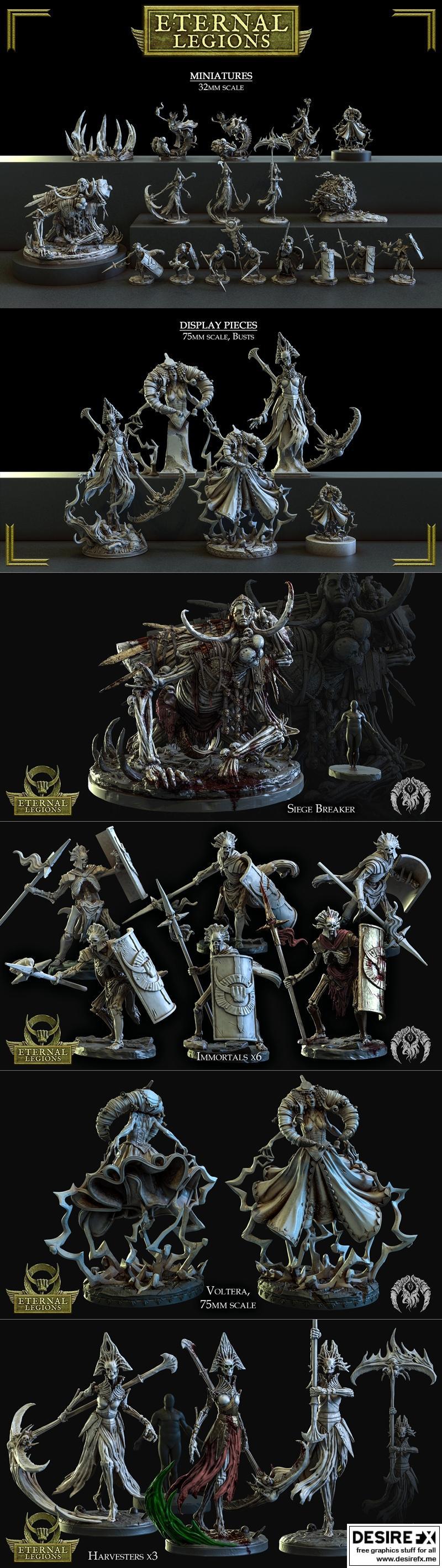 最佳生物迷你模型——永恒军团——第一部分（2022年11月）3D打印模型|Bestiarum Miniatures – The Eternal Legions – Part One November 2022 – 3D Print Model STL