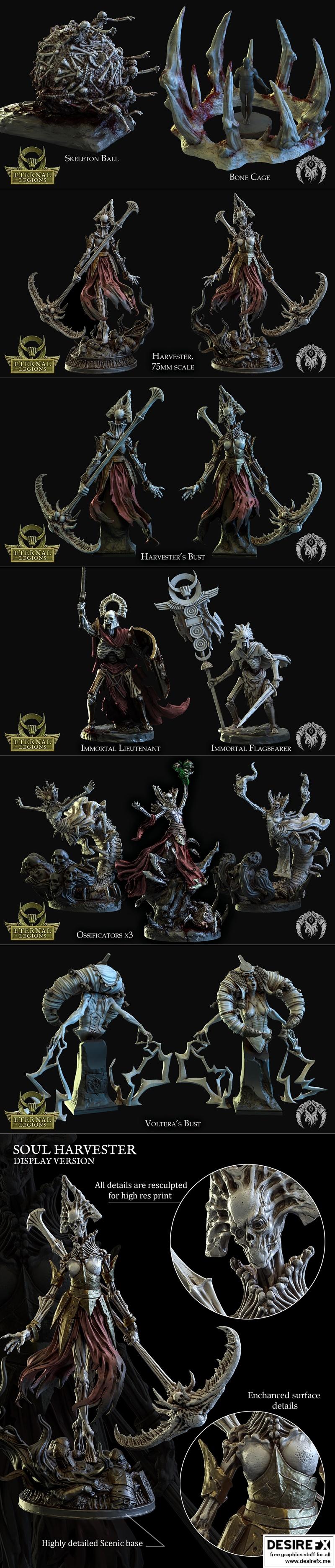 最佳生物迷你模型——永恒军团——第一部分（2022年11月）3D打印模型|Bestiarum Miniatures – The Eternal Legions – Part One November 2022 – 3D Print Model STL