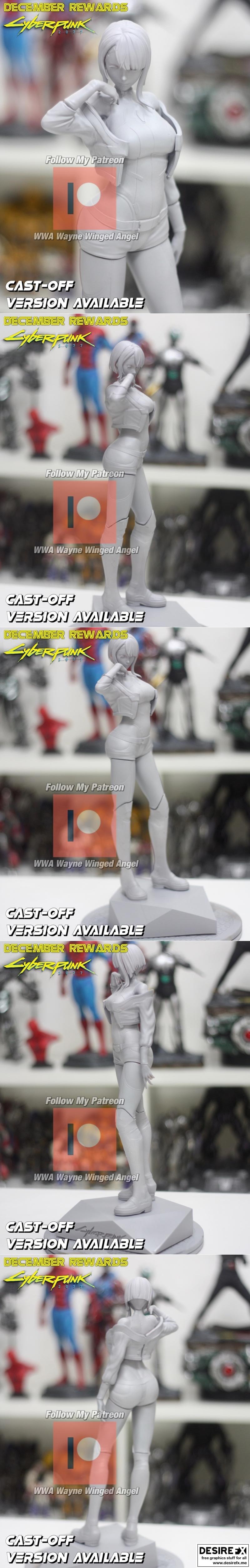 赛博朋克边缘行者卢西（2022年12月）3D打印模型|Cyberpunk Edgerunner Lucy (December 2022) – 3D Print Model STL