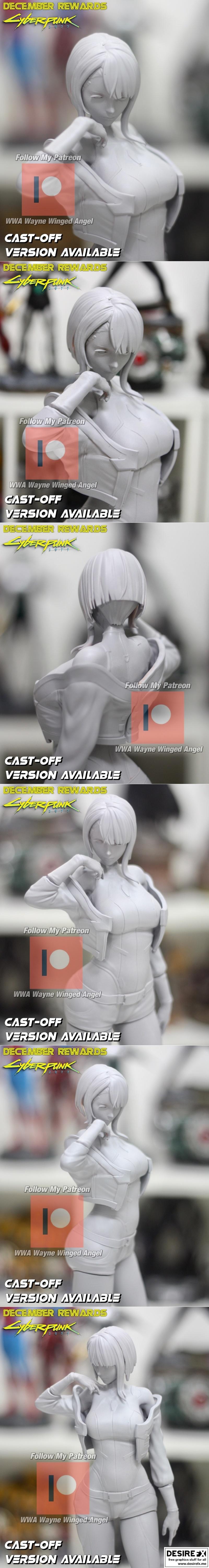 赛博朋克边缘行者卢西（2022年12月）3D打印模型|Cyberpunk Edgerunner Lucy (December 2022) – 3D Print Model STL